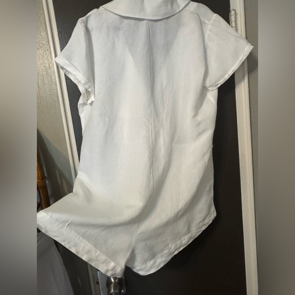 Show Me Your Mumu White Linen Wrap Romper (Size XL) - Picture 9 of 9